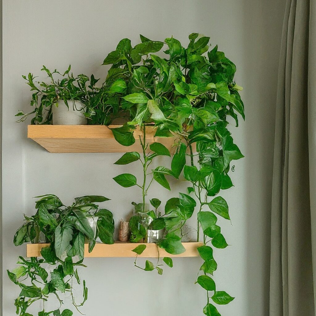 Hanging Plants and Wall Shelves